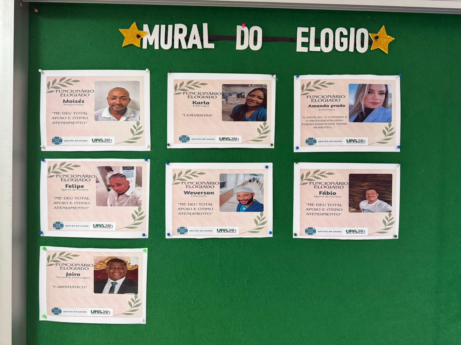 Profissionais da UPA Estadual de Feira são homenageados após destaque em pesquisa de satisfação