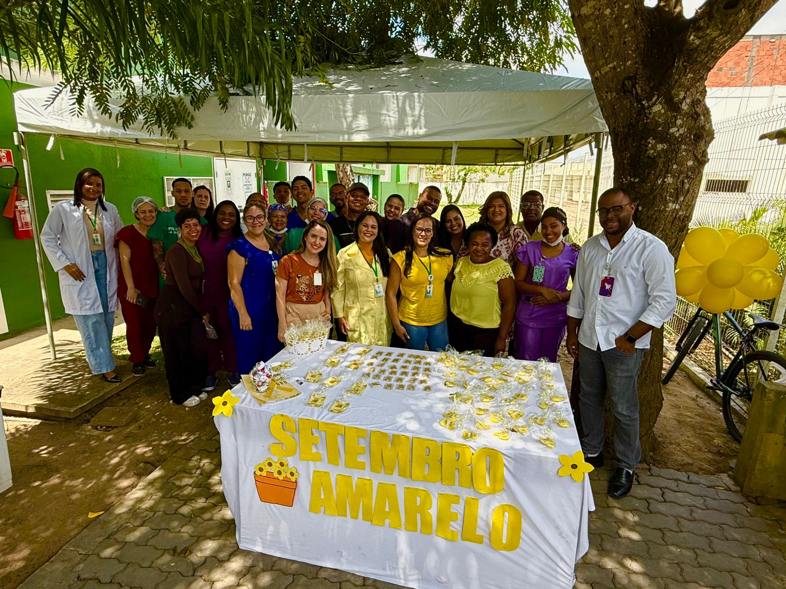 UPA Estadual de Feira de Santana realiza ação do Setembro Amarelo para valorizar o autocuidado entre colaboradores
