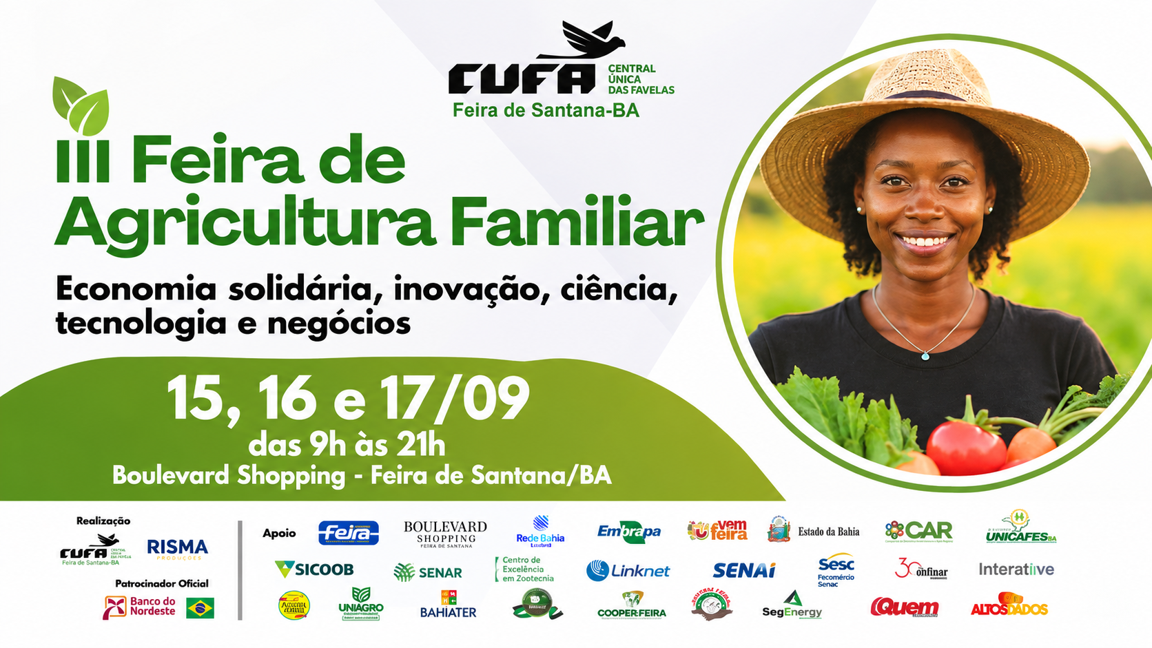 Feira de Santana (BA) recebe a III Feira de Agricultura Familiar com foco em inovação, tecnologia e economia solidária