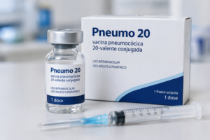 Pneumo 20, vacina que protege contra doenças pneumocócicas, está disponível para pessoas com 85 anos ou mais