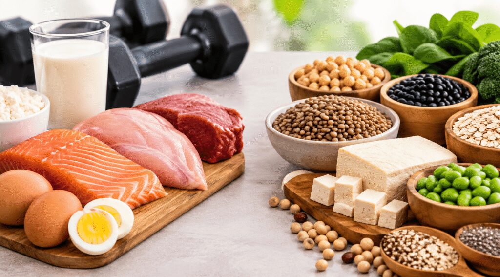 Proteína vegetal ou animal: qual é a melhor para ganhar massa muscular?
